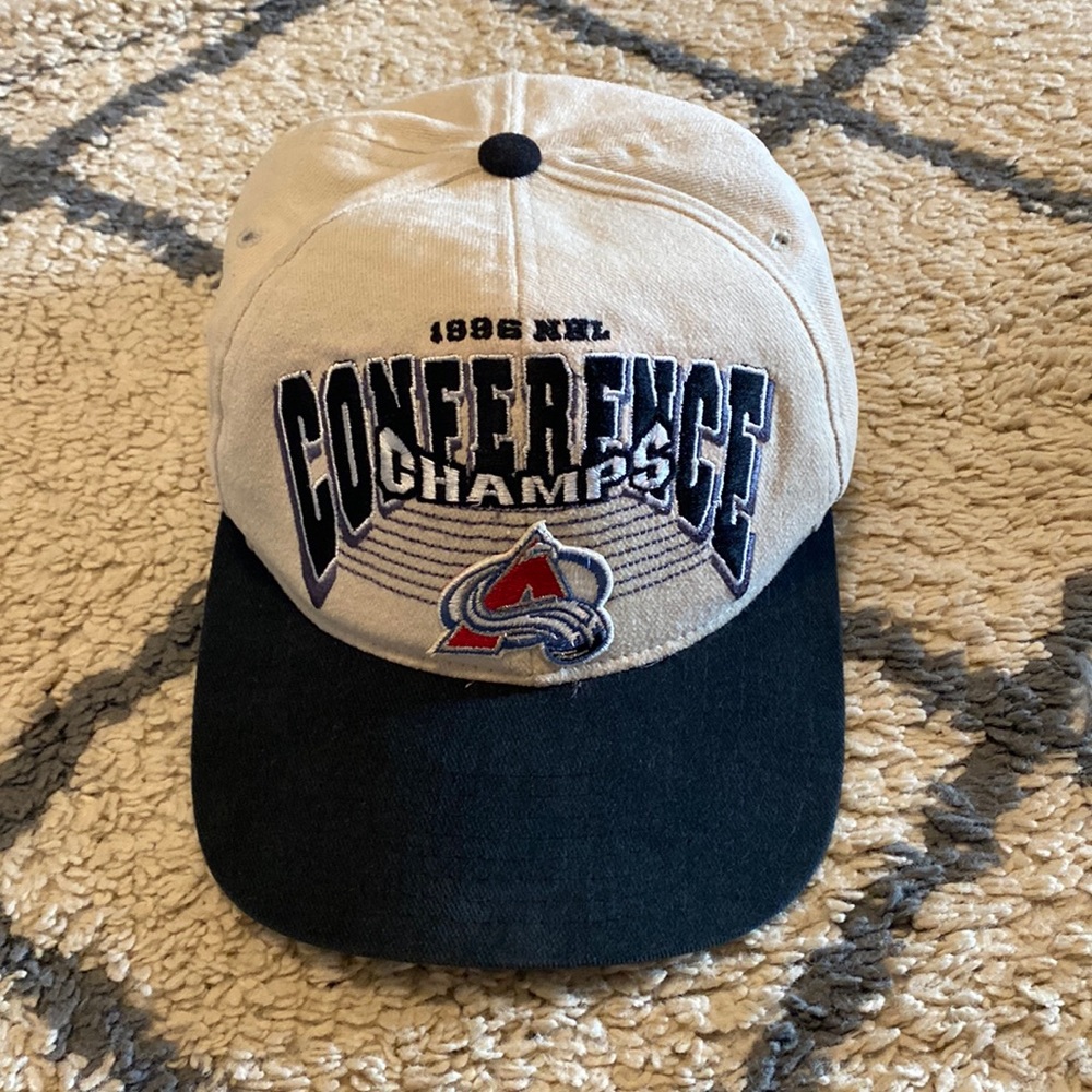 Vintage Colorado Avalanche 1996 Conference Champs Starter snapback hat